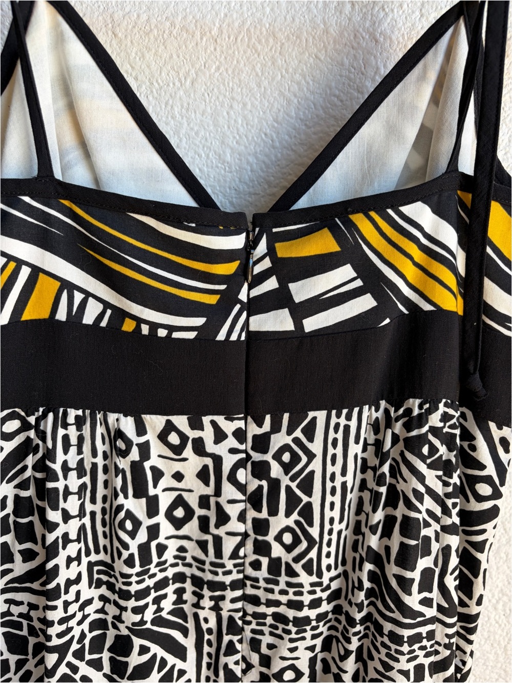 Trina Turk Black Print Cotton Maxi Dress 6 - Picture 5 of 8